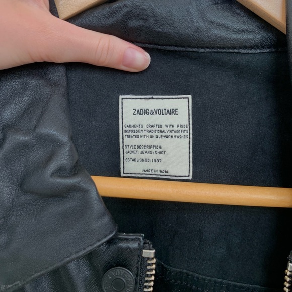 Zadig & Voltaire leather bomber coat - Picture 2 of 3